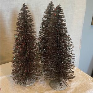 Festive Bottlebrush Miniature Christmas Trees
